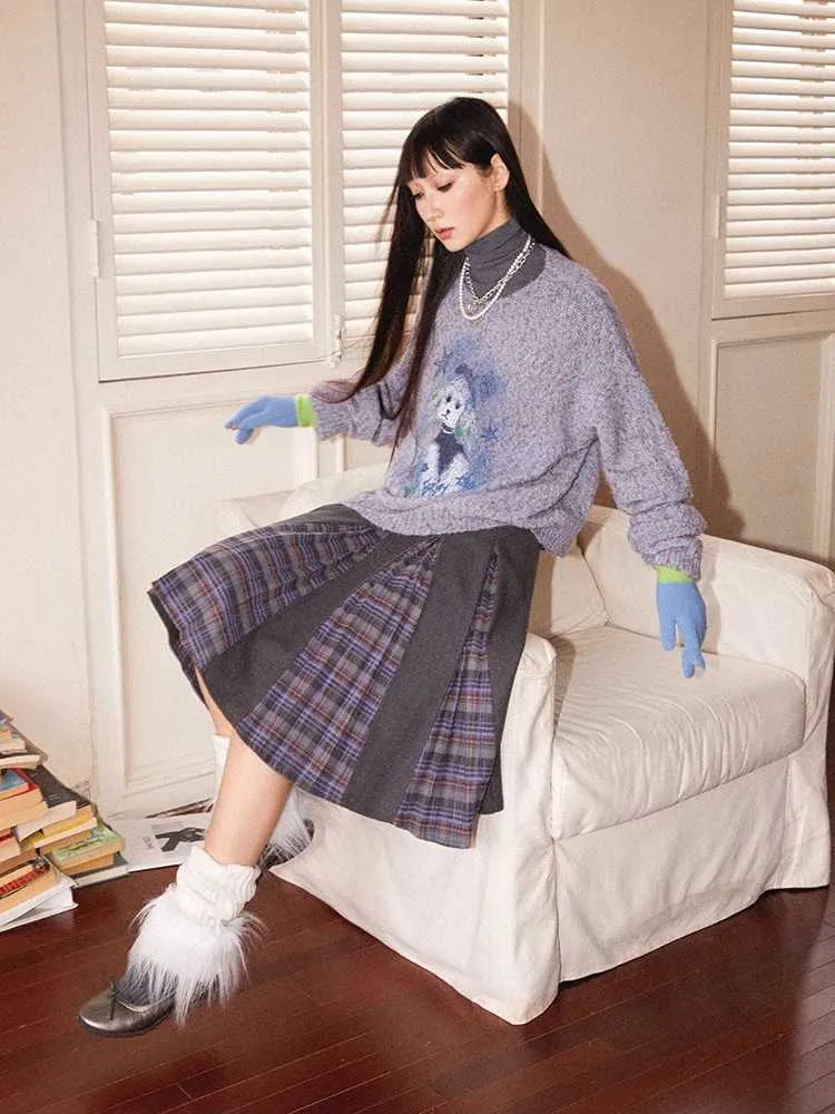 A-line pleated skirt【s0000010708】