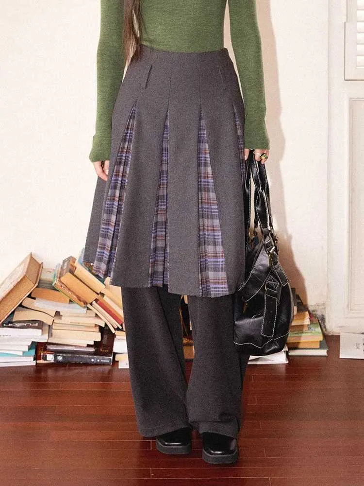 A-line pleated skirt【s0000010708】
