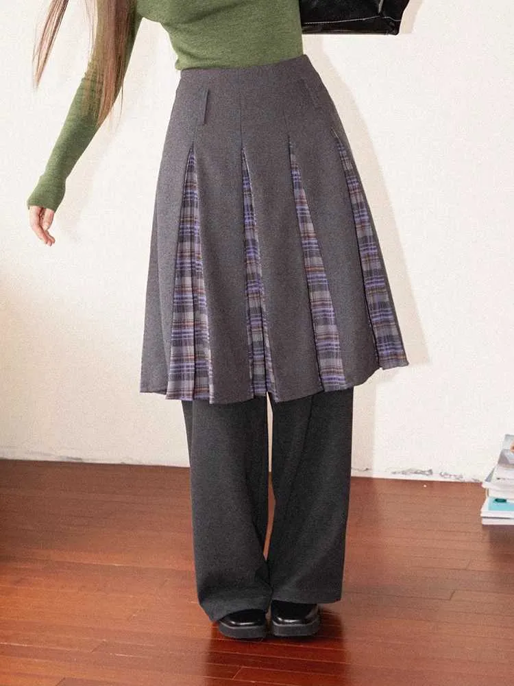 A-line pleated skirt【s0000010708】