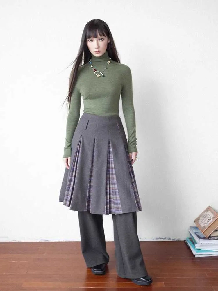 A-line pleated skirt【s0000010708】
