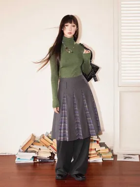 A-line pleated skirt【s0000010708】