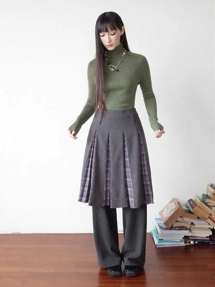 A-line pleated skirt【s0000010708】