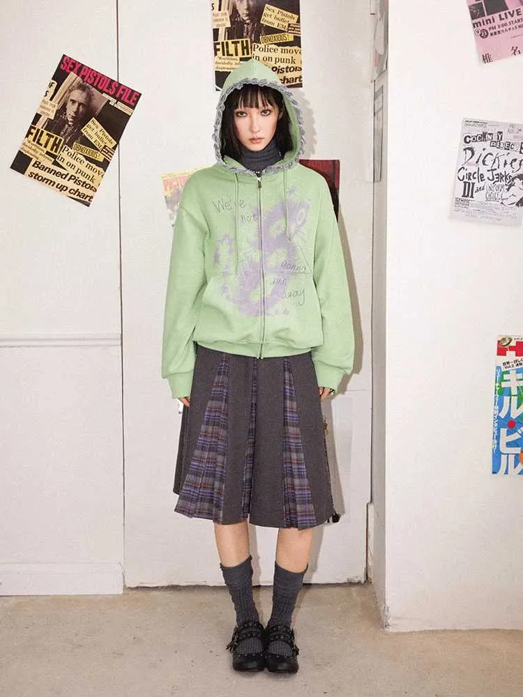 A-line pleated skirt【s0000010708】