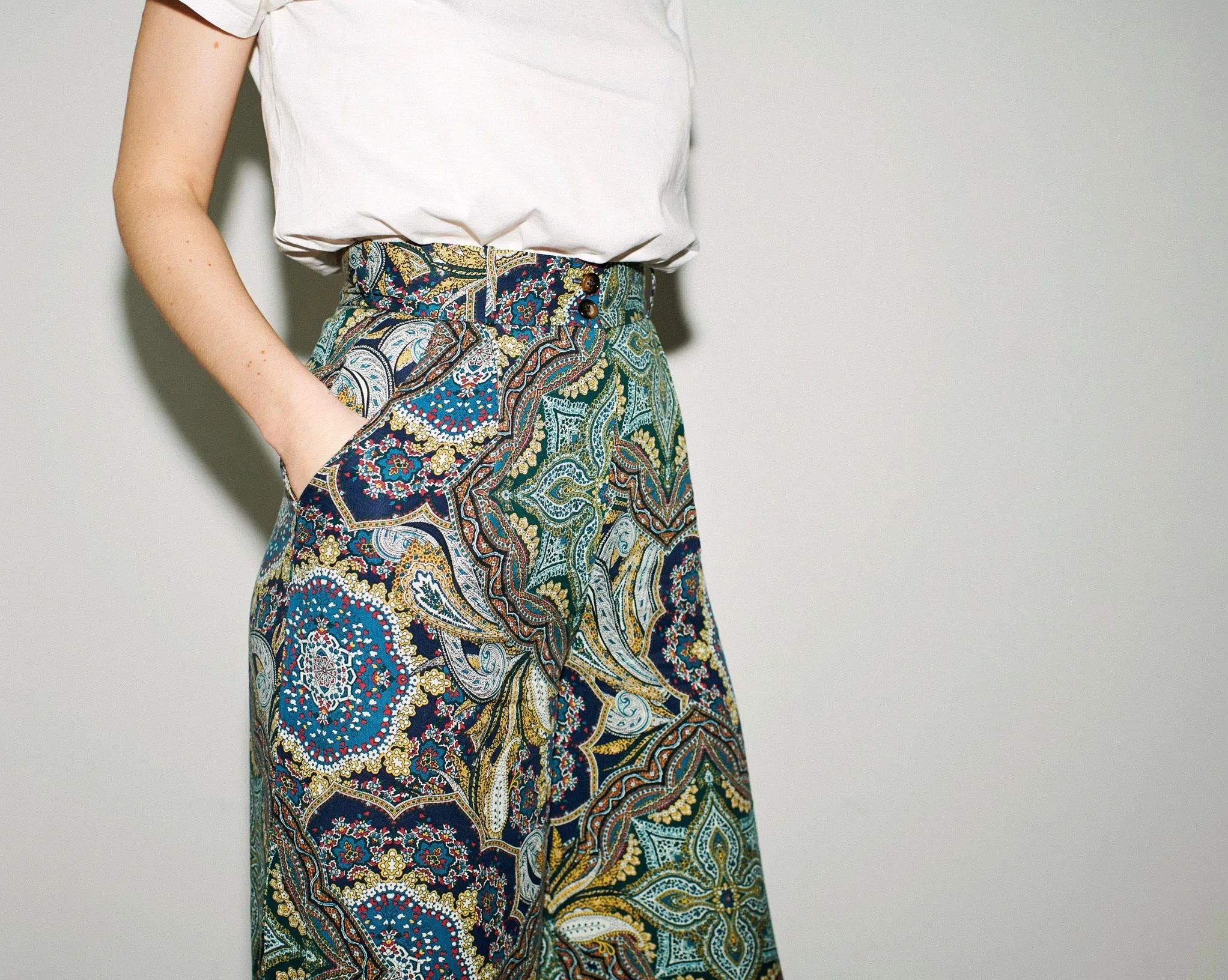 AYUMI PANTS green paisley