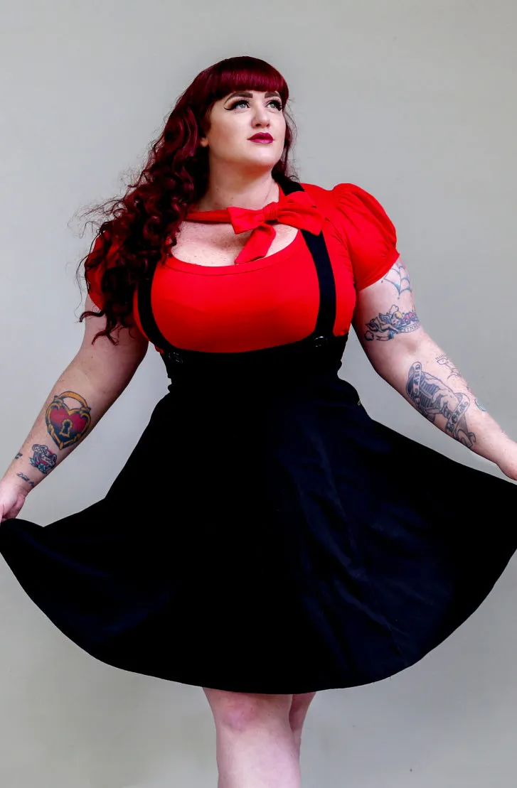 Black Skater Pinafore Curvy
