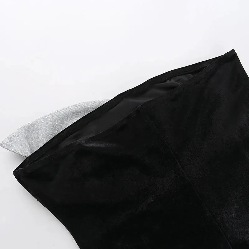 Elegant Strapless Backless Pleated Bodycon Dress with Bow