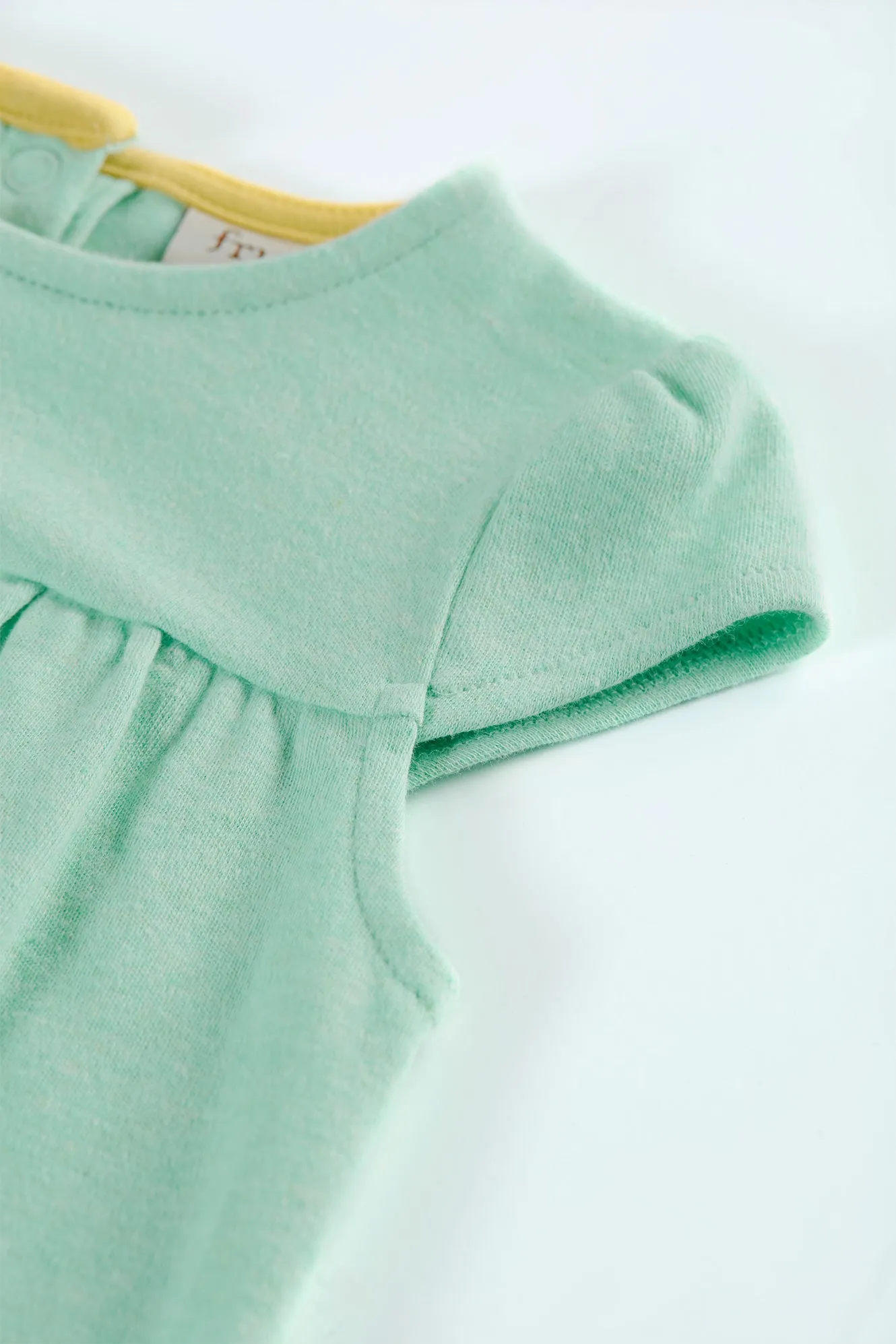 Frugi Little Layla Dress - Spring Mint Marl/Whale