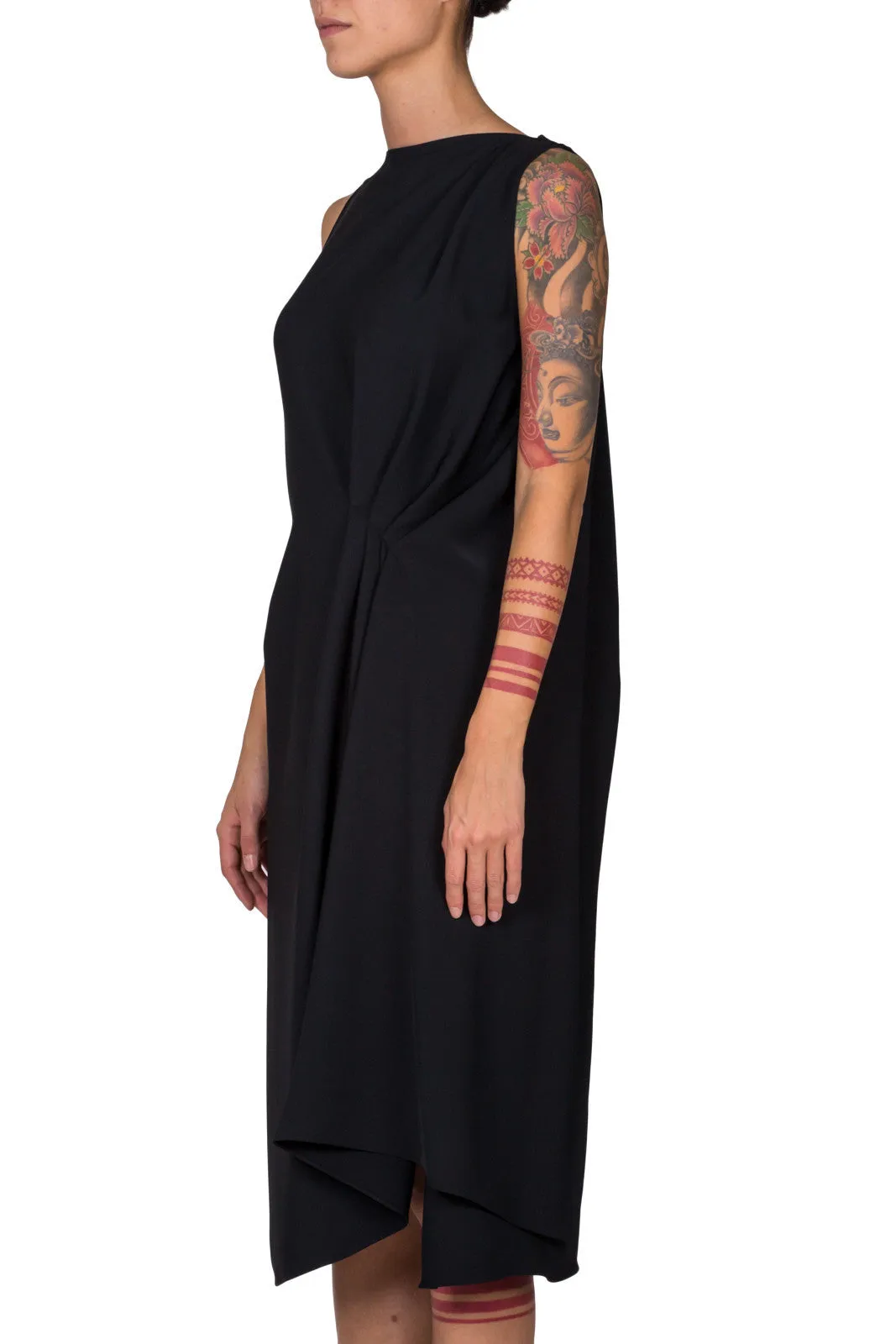 Gathered Shift Dress