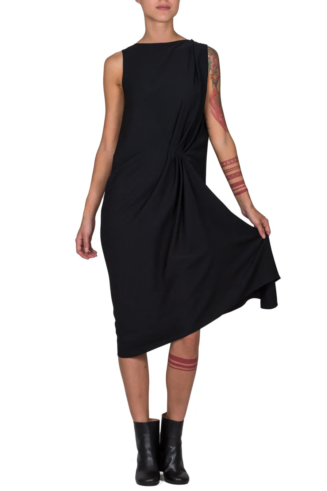 Gathered Shift Dress