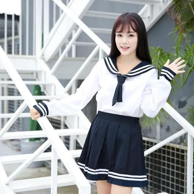 Kawaii High School White Sailor Suit