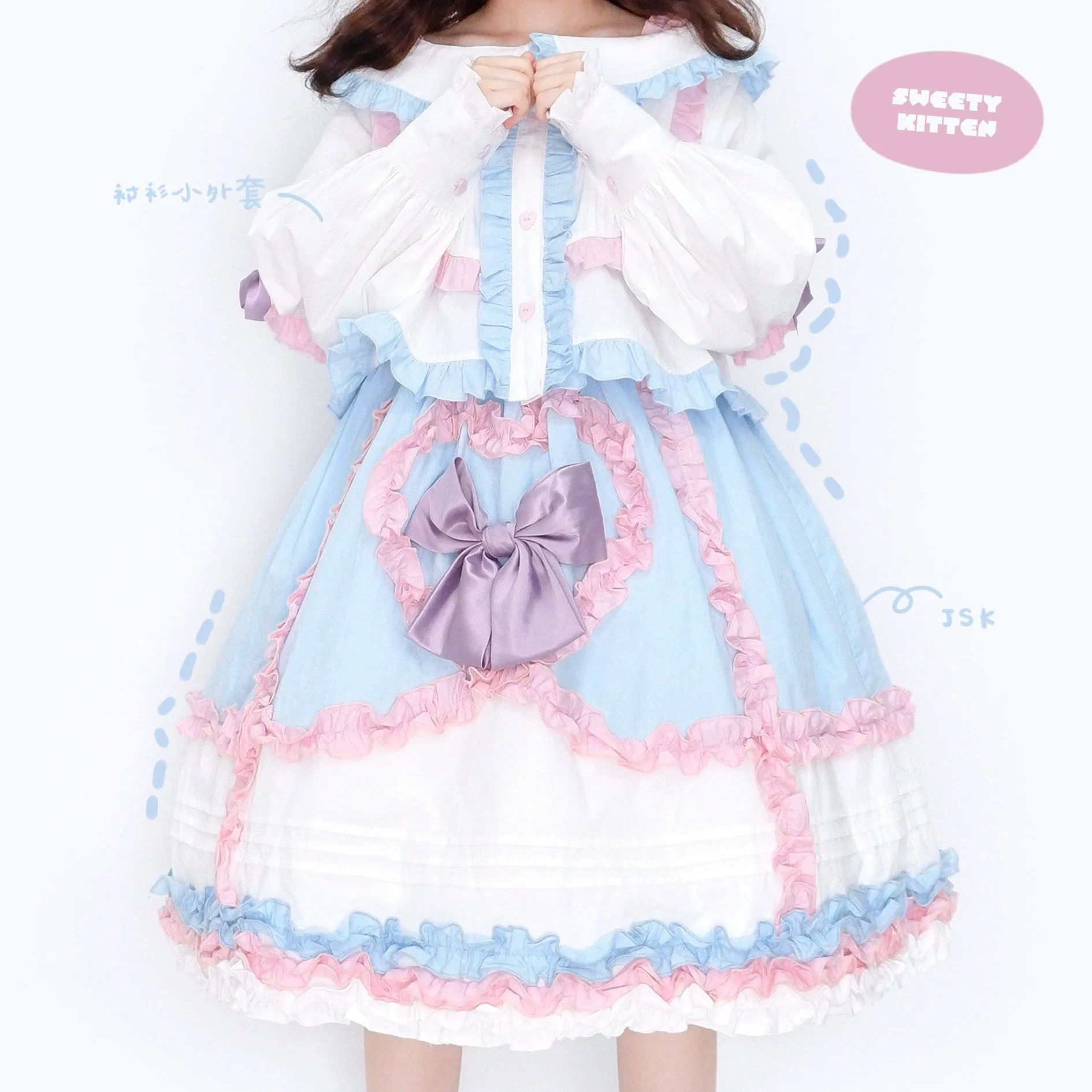 Kawaii Sweet Style High Waist Lolita JSK Dress