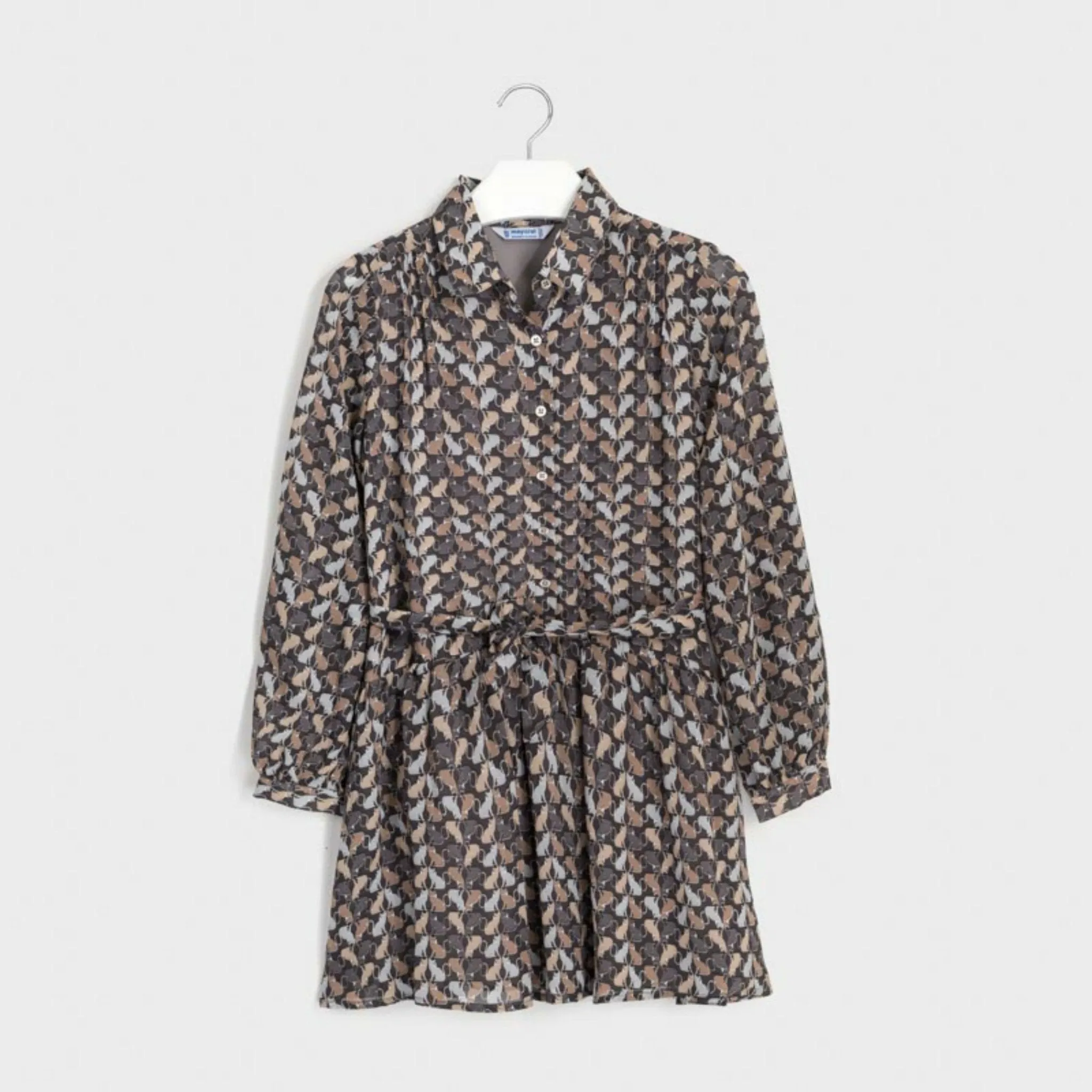 Mayoral Girls Chiffon Printed Dress