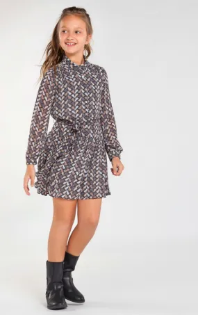 Mayoral Girls Chiffon Printed Dress