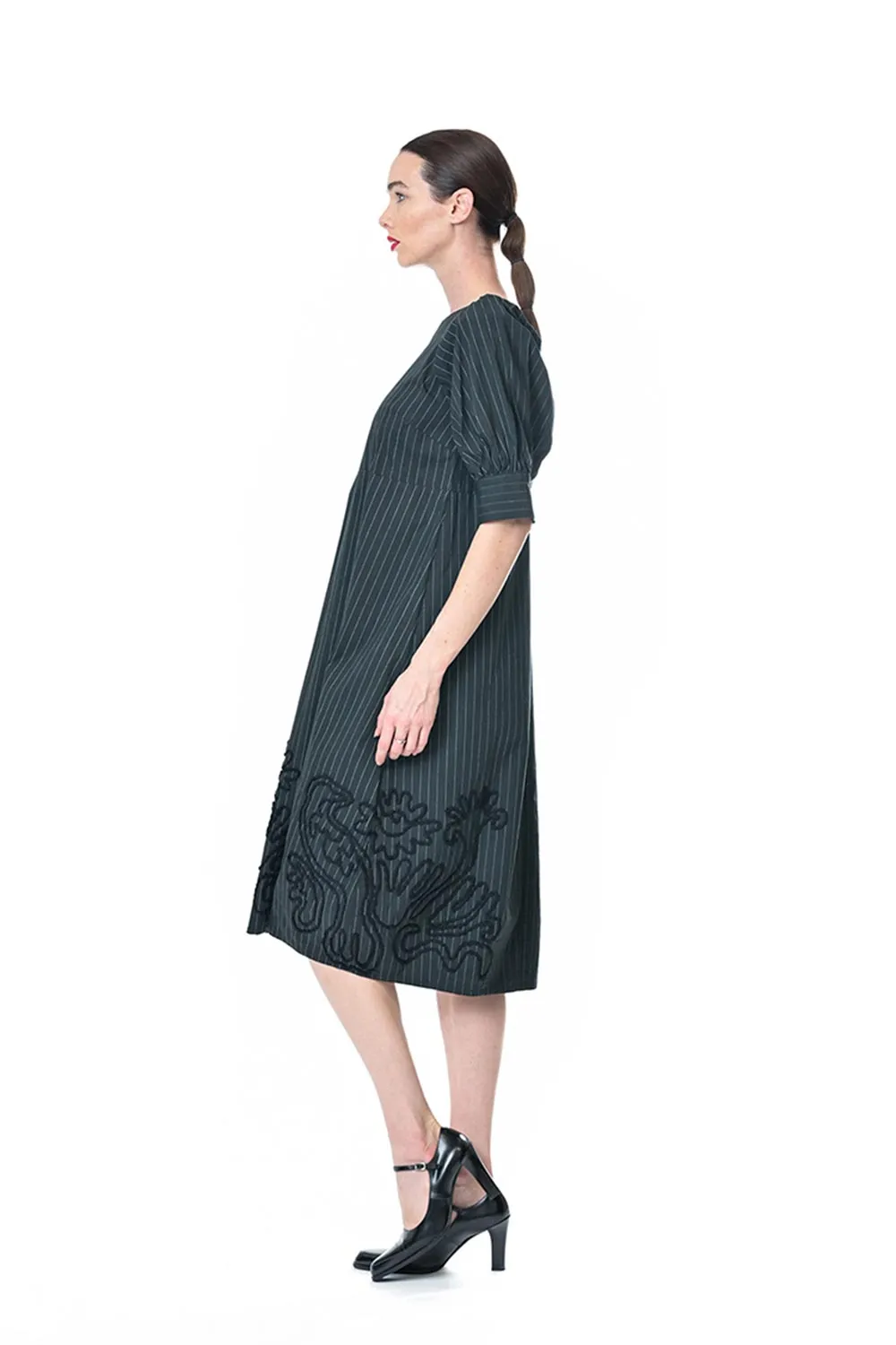 Megan Salmon - M8021 Joseph Pinstripe Dress