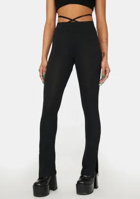 Mesh Strappy Flare Pants