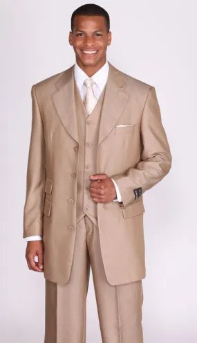 Milano Moda 2913V-TAN Mens Suit