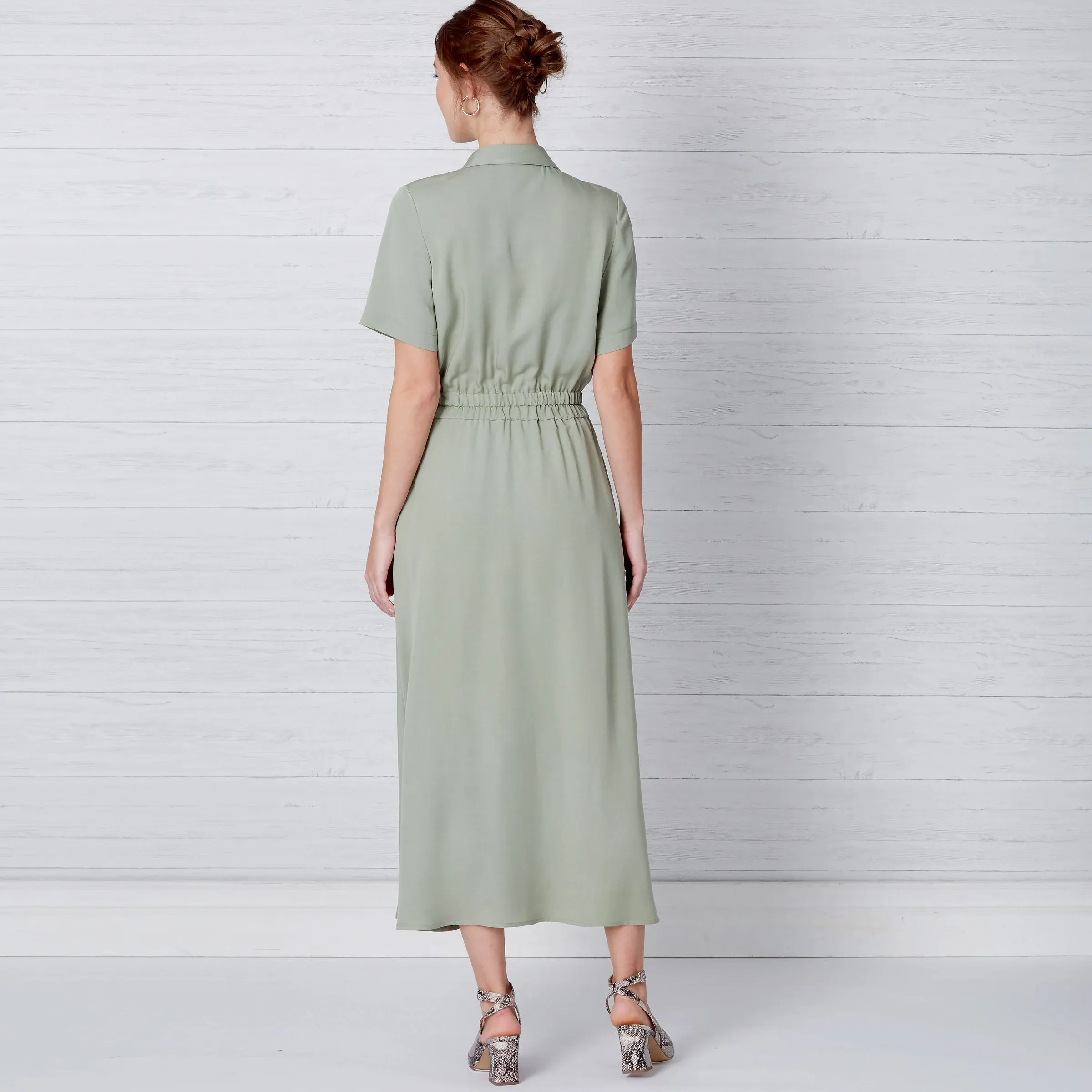 New Look Sewing Pattern N6651 - Misses' Button Front Dress With Elasticated Waist