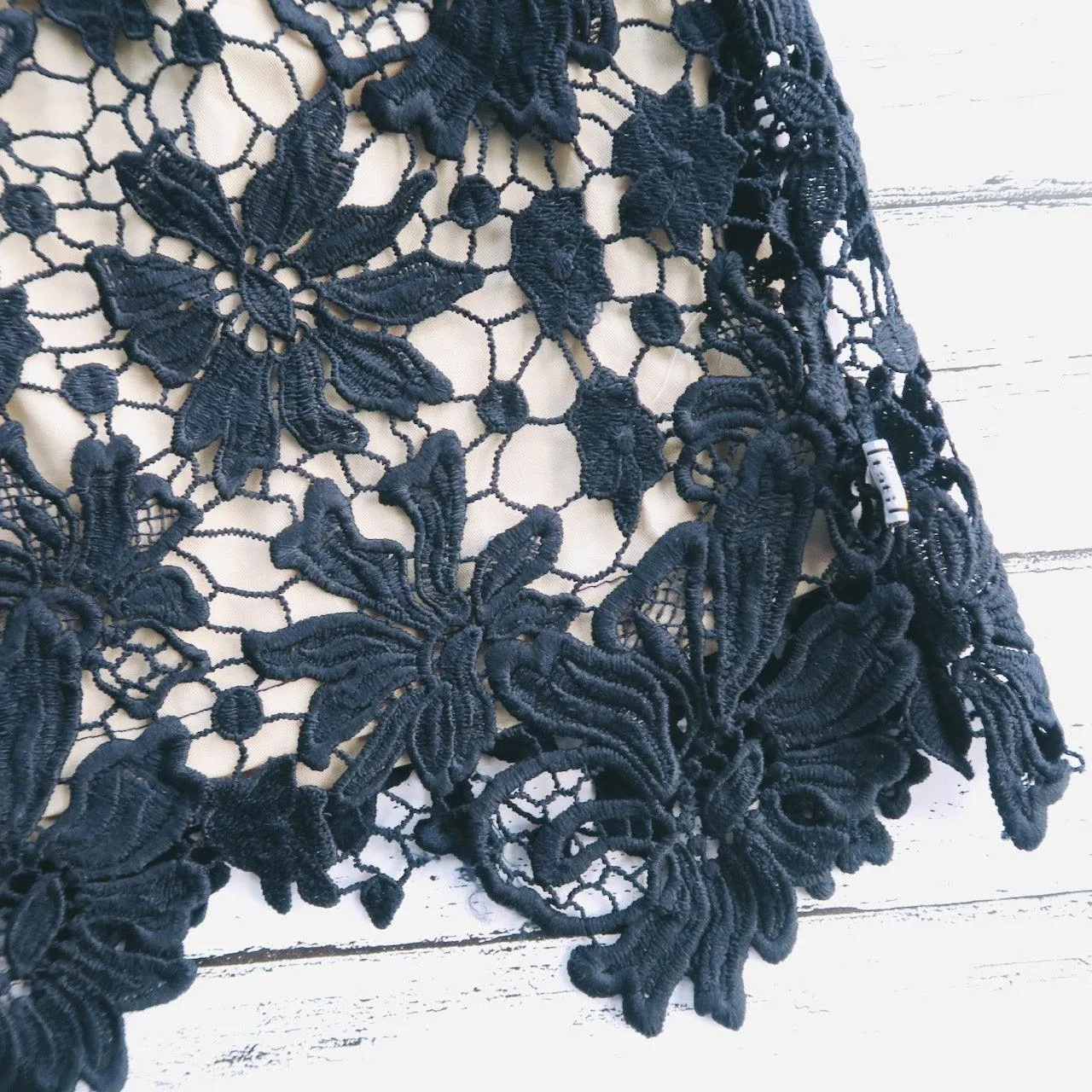 Peony Dress in Midnight Blue Lace