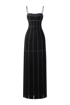Pre Order:  Slit Spaghetti Strap Maxi Dress