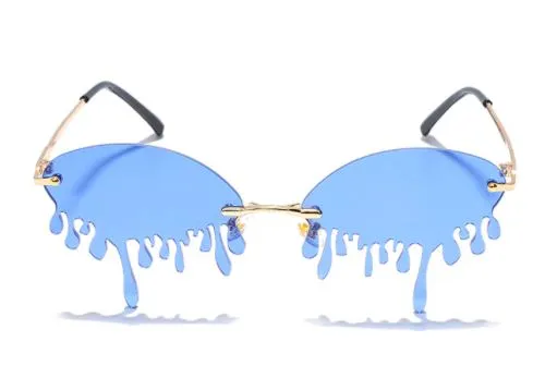 S331 Fashion Blue Dripping Fashion Sunglasses
