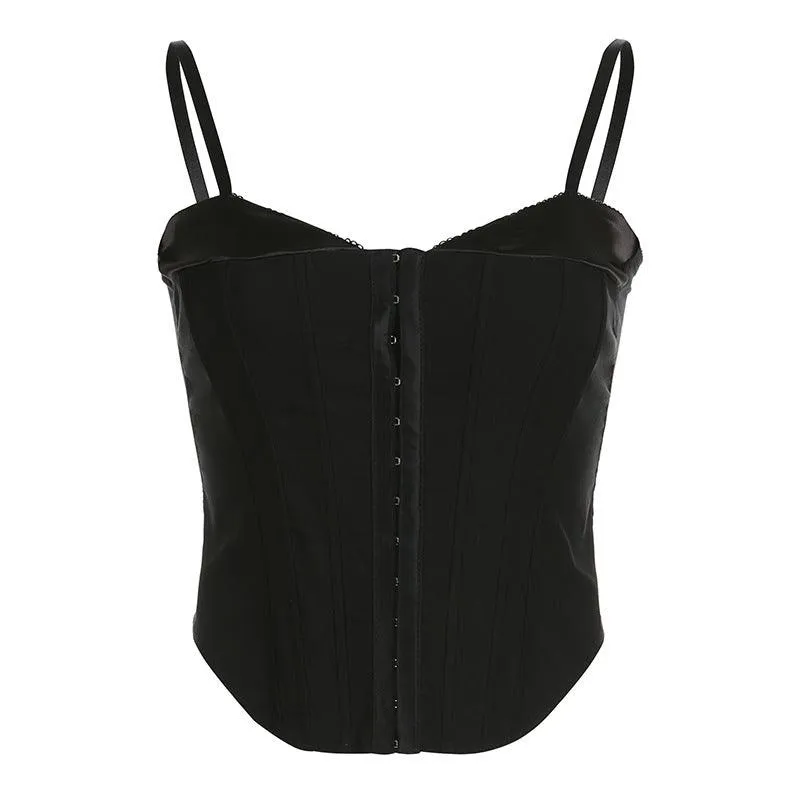 Satin Trim Corset Top
