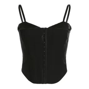Satin Trim Corset Top