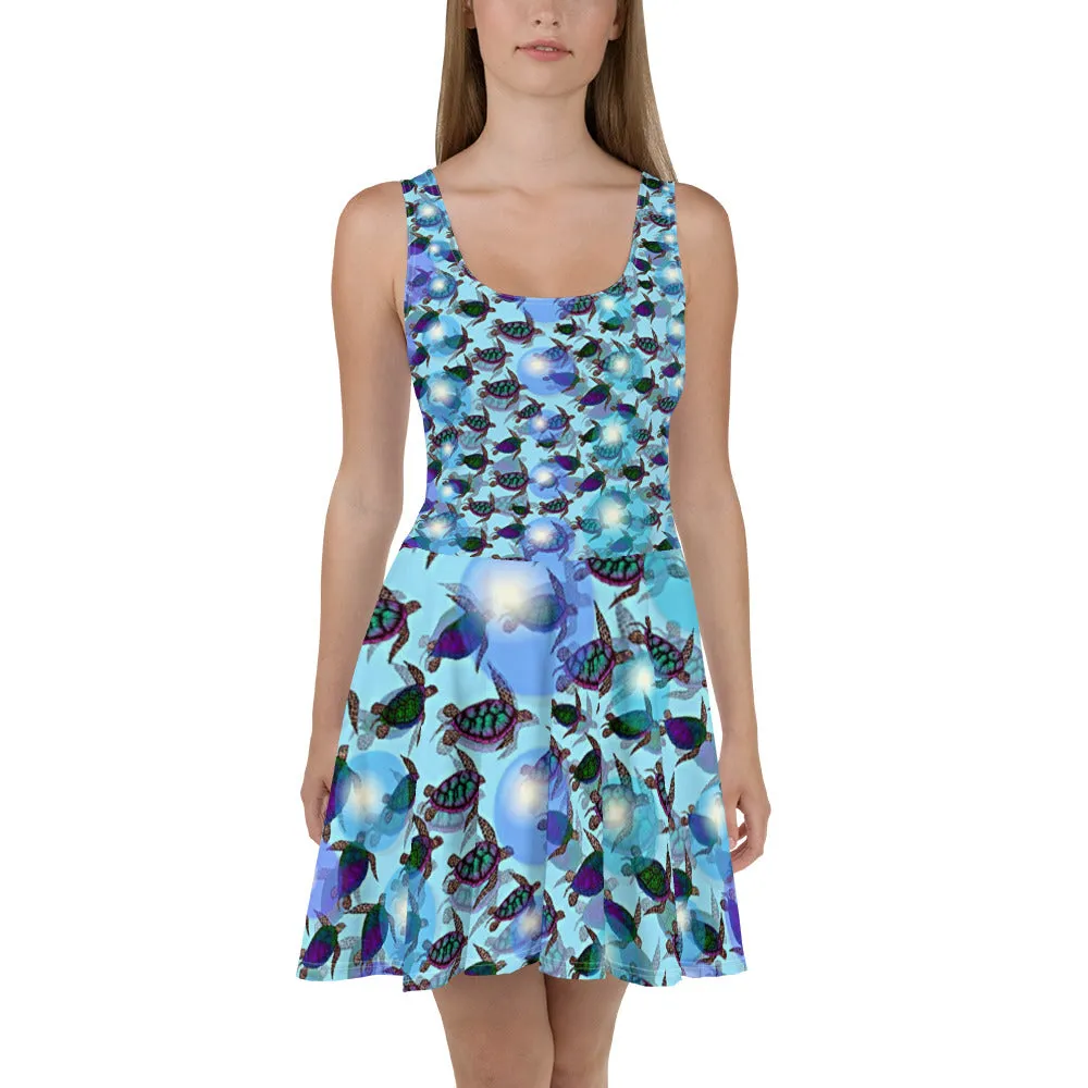 Sea of Turtles Skater Dress