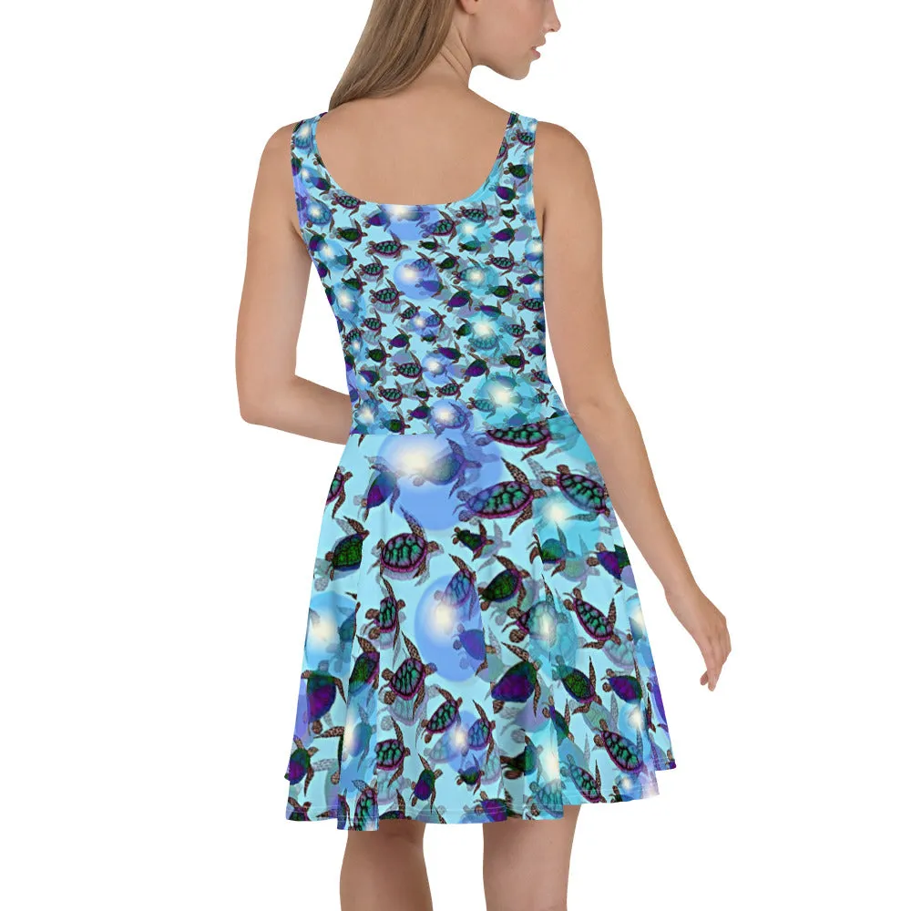 Sea of Turtles Skater Dress