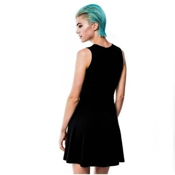 Skater Dress | Witchy & Bitchy | Button Back Black Skater Dress