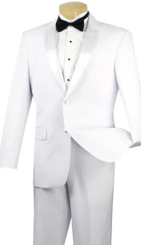 Vinci T-900-WHT Mens Tuxedo