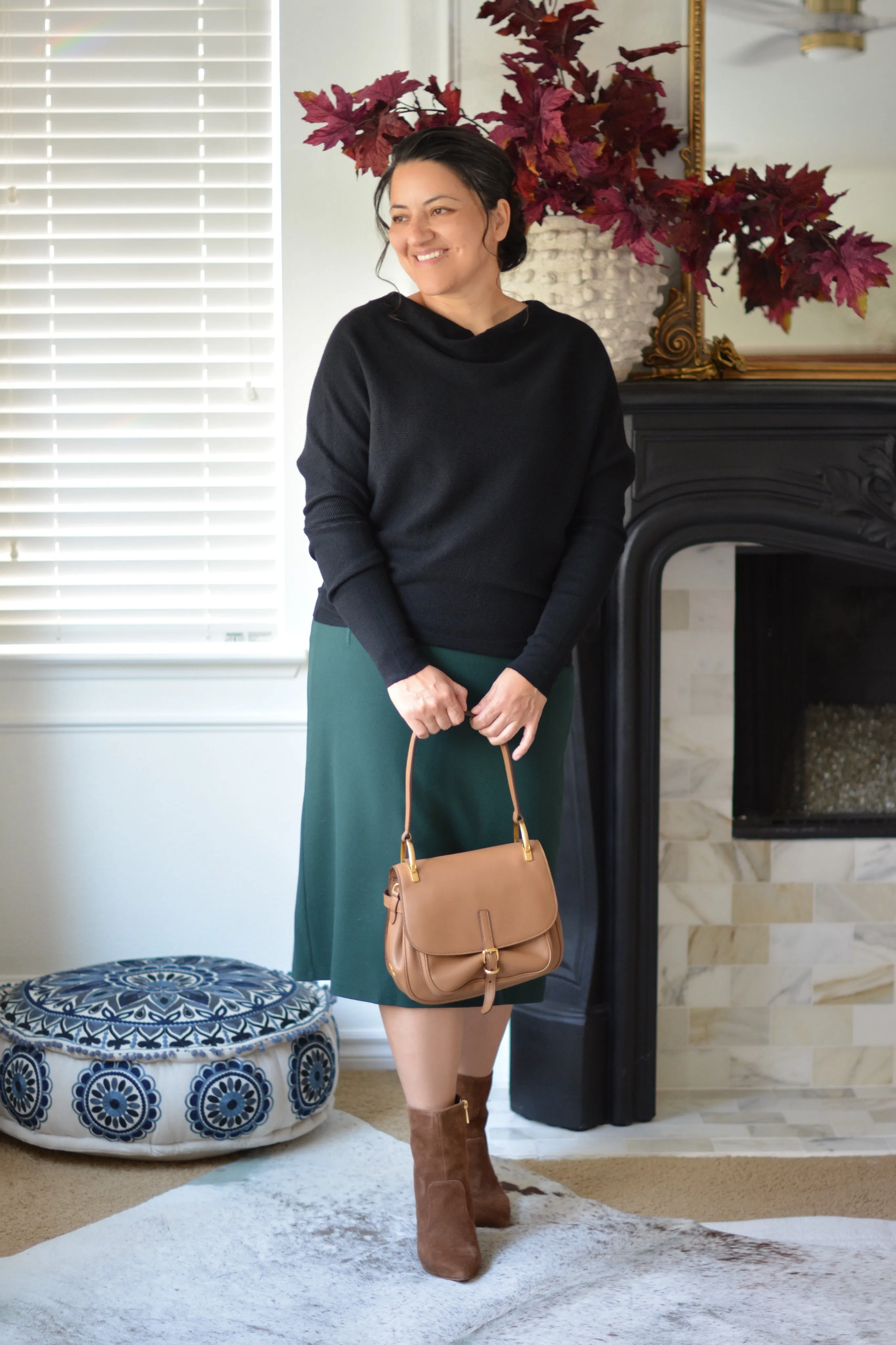 Vivienne Emerald Green Pencil Skirt