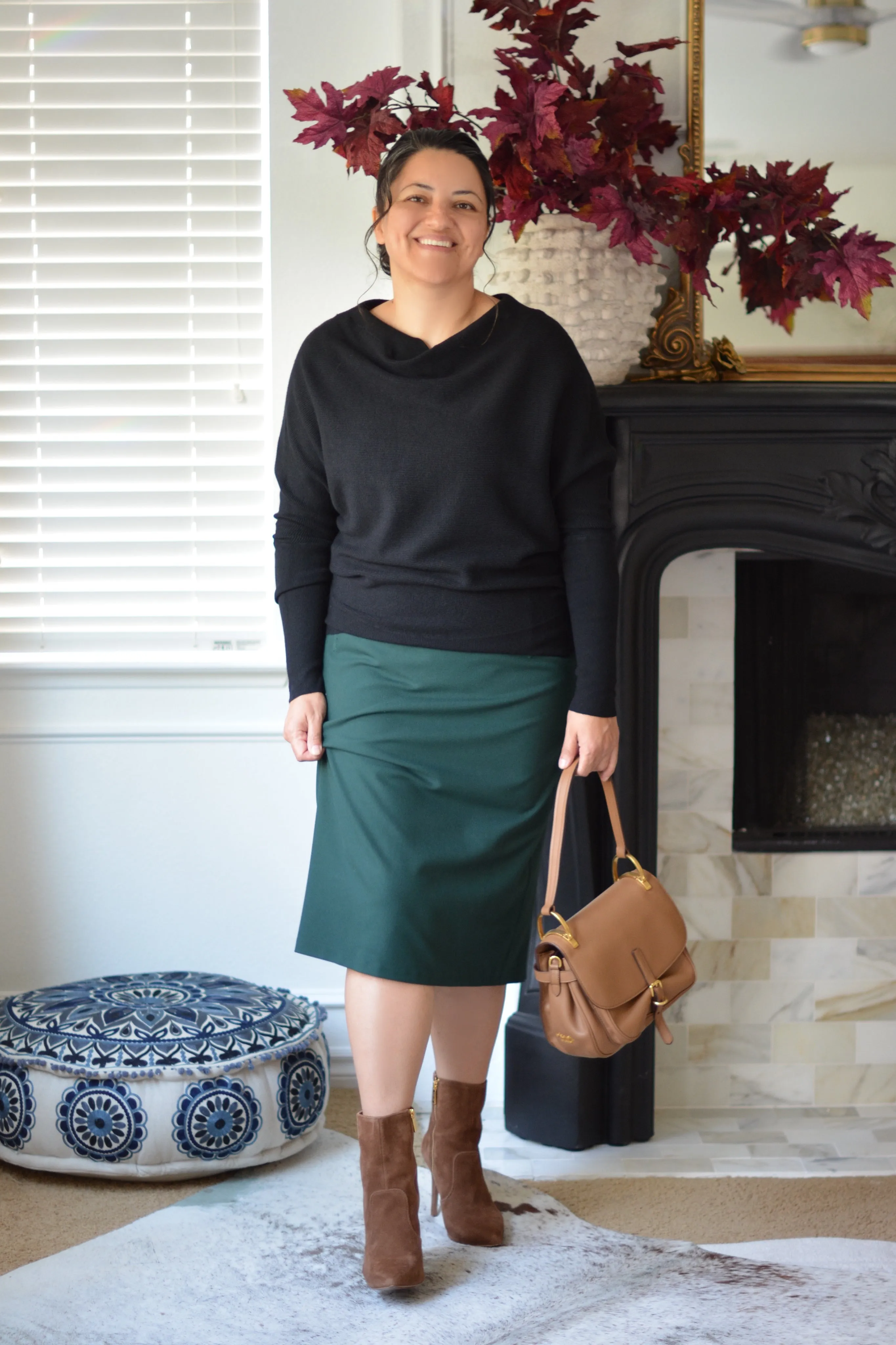 Vivienne Emerald Green Pencil Skirt