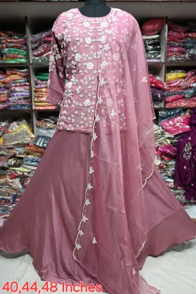 Women's Designer Trending Indo-Western Soft Silk Sequence Lehenga Choli