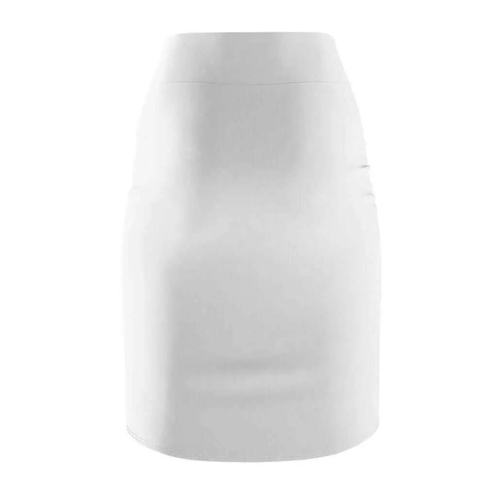 Womens Skirt, White Pencil Skirt