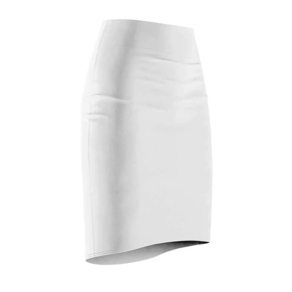 Womens Skirt, White Pencil Skirt